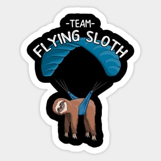 Team Flying Sloth Skydiving Paraglider Sticker